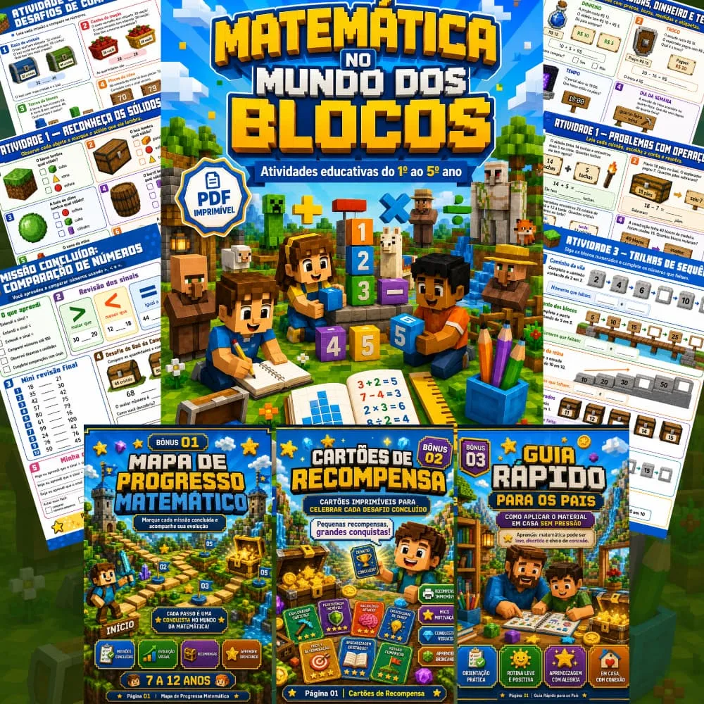 Matemática no Mundo dos Blocos com atividades e materiais ex